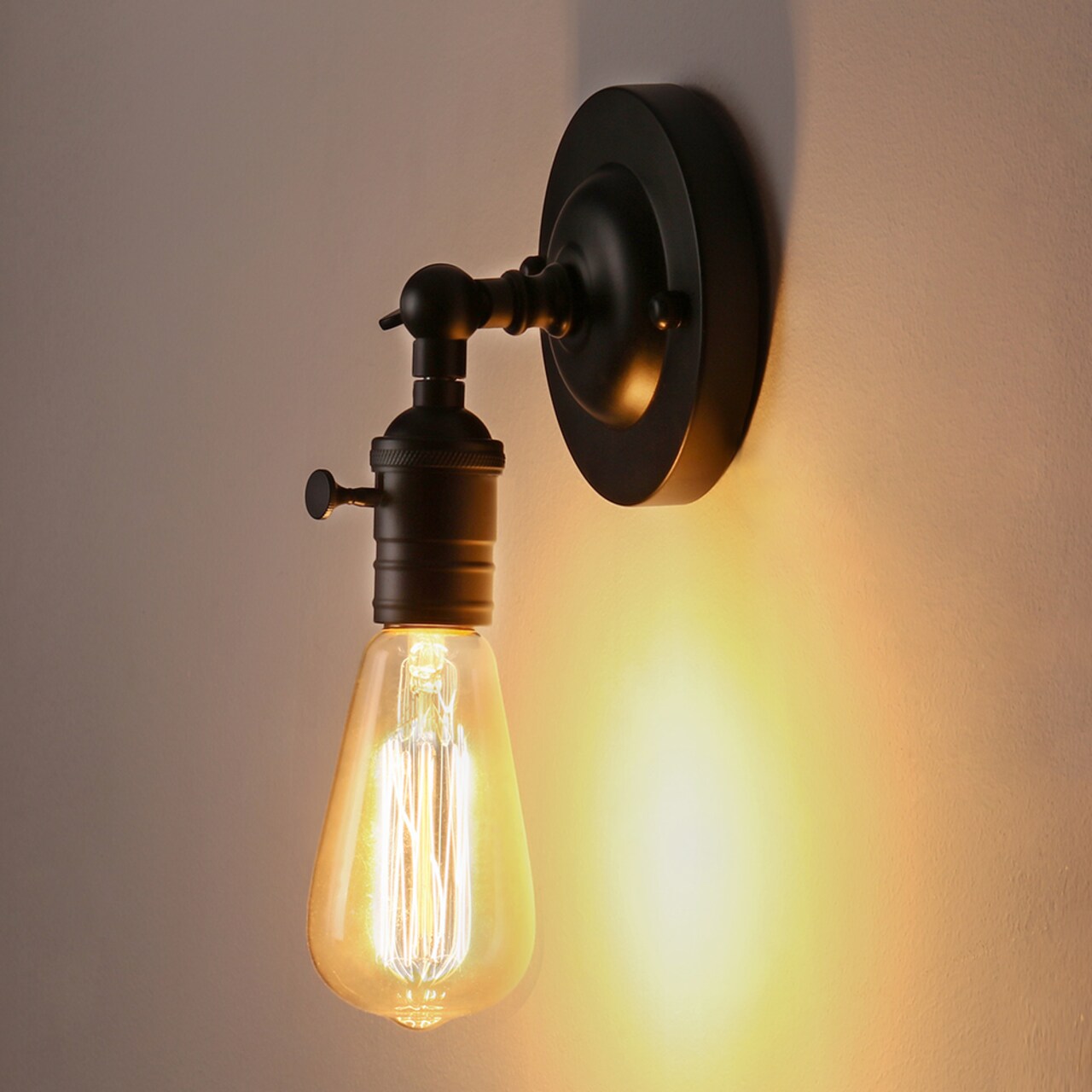 1/2/4pcs Industrial Wall Sconce – Adjustable 180° Black Hardwired Fixture with UL Certification – Vintage Candlestick Lighting for Farmhouse, Bedroom, Office